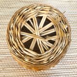 Wicker basket planter