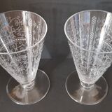 Set of 2 Baccarat crystal wine glasses, LIDO model