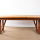 Large extendable dining table, 320 cm, in oak, Guillerme and Chambron.