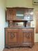 Antique two-body buffet in carved wood - marble top - very good condition