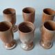 Old service of 6 mazagrans stoneware cup pottery deco kitchen countryside