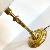 Lamp solid brass and vintage fabric