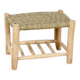 Moroccan wooden bench with storage 60cm