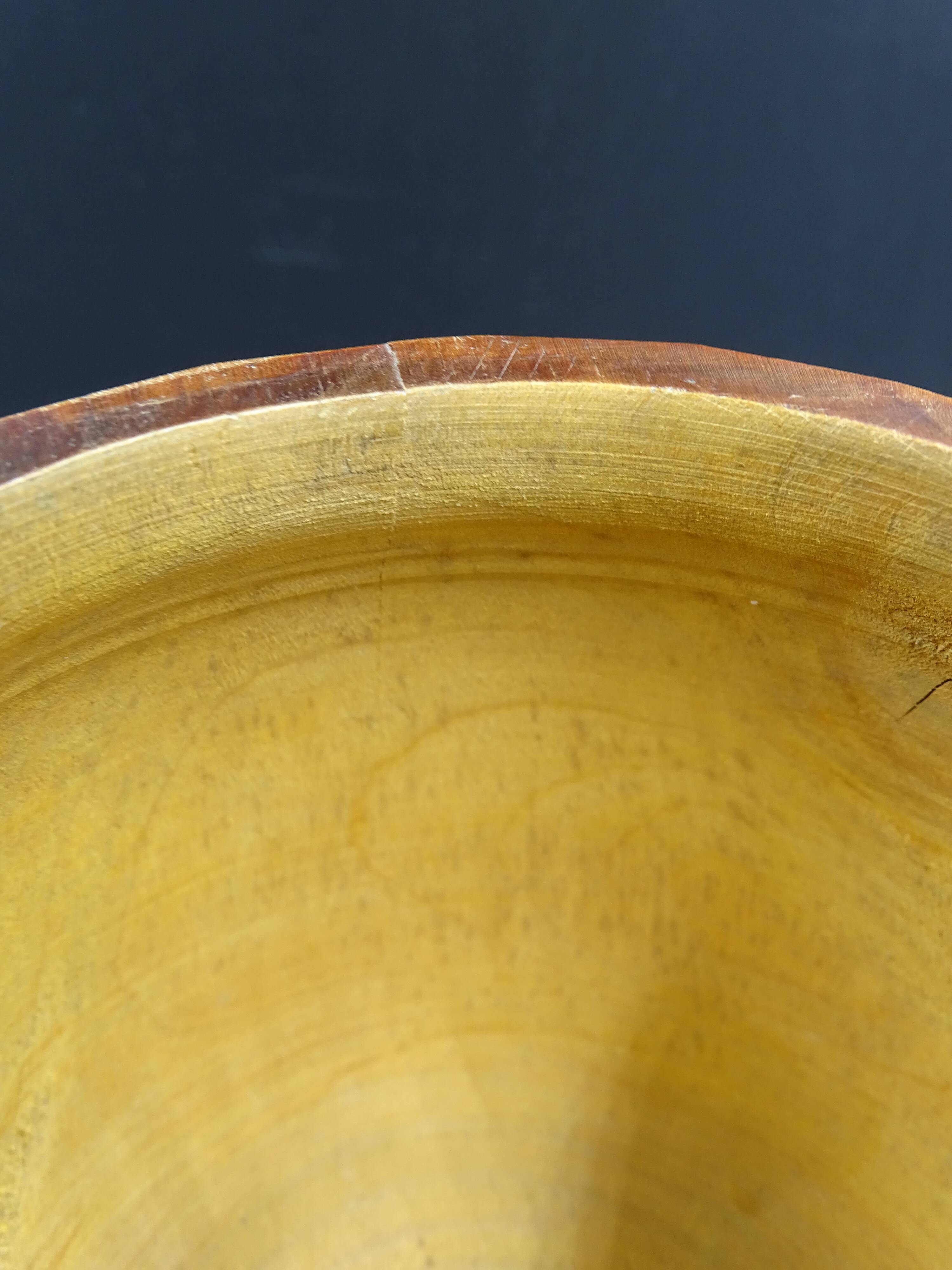 Wooden box- Decoration of cut sides - circa 1950