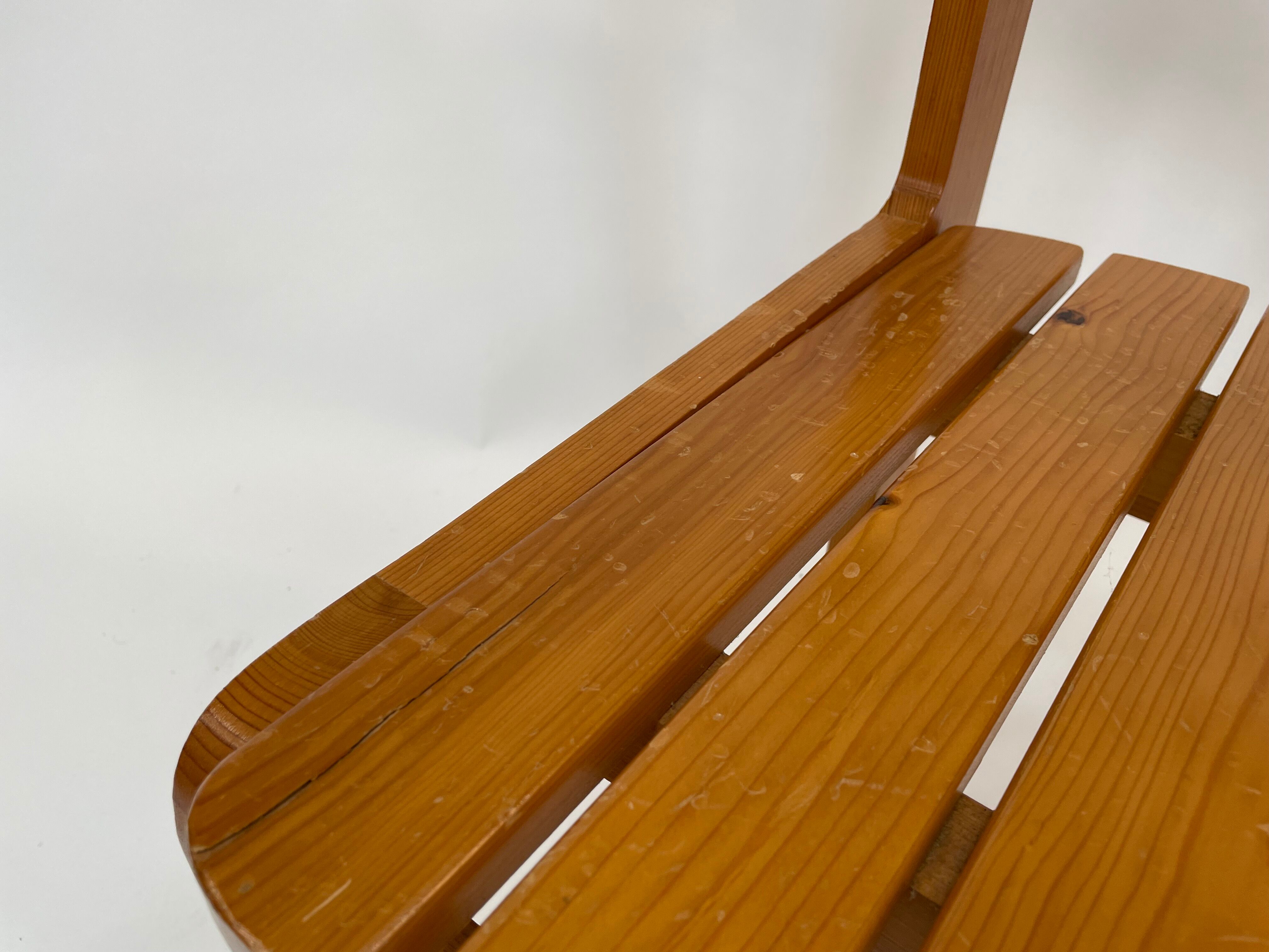 Vintage Pinewood dining chair 70's minimalist design