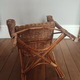 Vintage wicker children's armchair