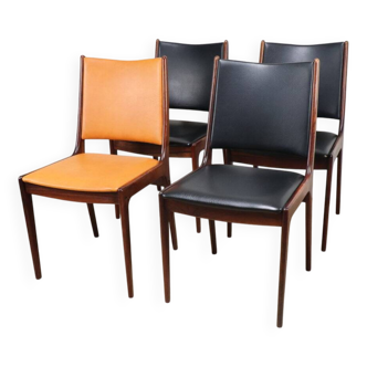 Set of 4 Scandinavian rosewood chairs, 1960