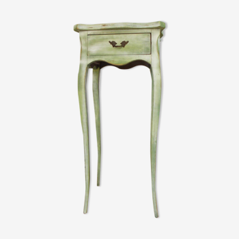 Louis XV style bedside table patinated lacquered