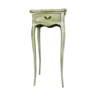 Louis XV style bedside table patinated lacquered