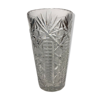 Vase en cristal taillé