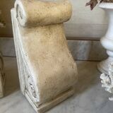 Pair of vintage patinated plaster bookends