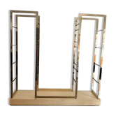 Large Italian library attributed to Alain Delon – smoked glass and