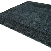 Handwoven oriental overdyed 287 cm x 393 cm black wool rug