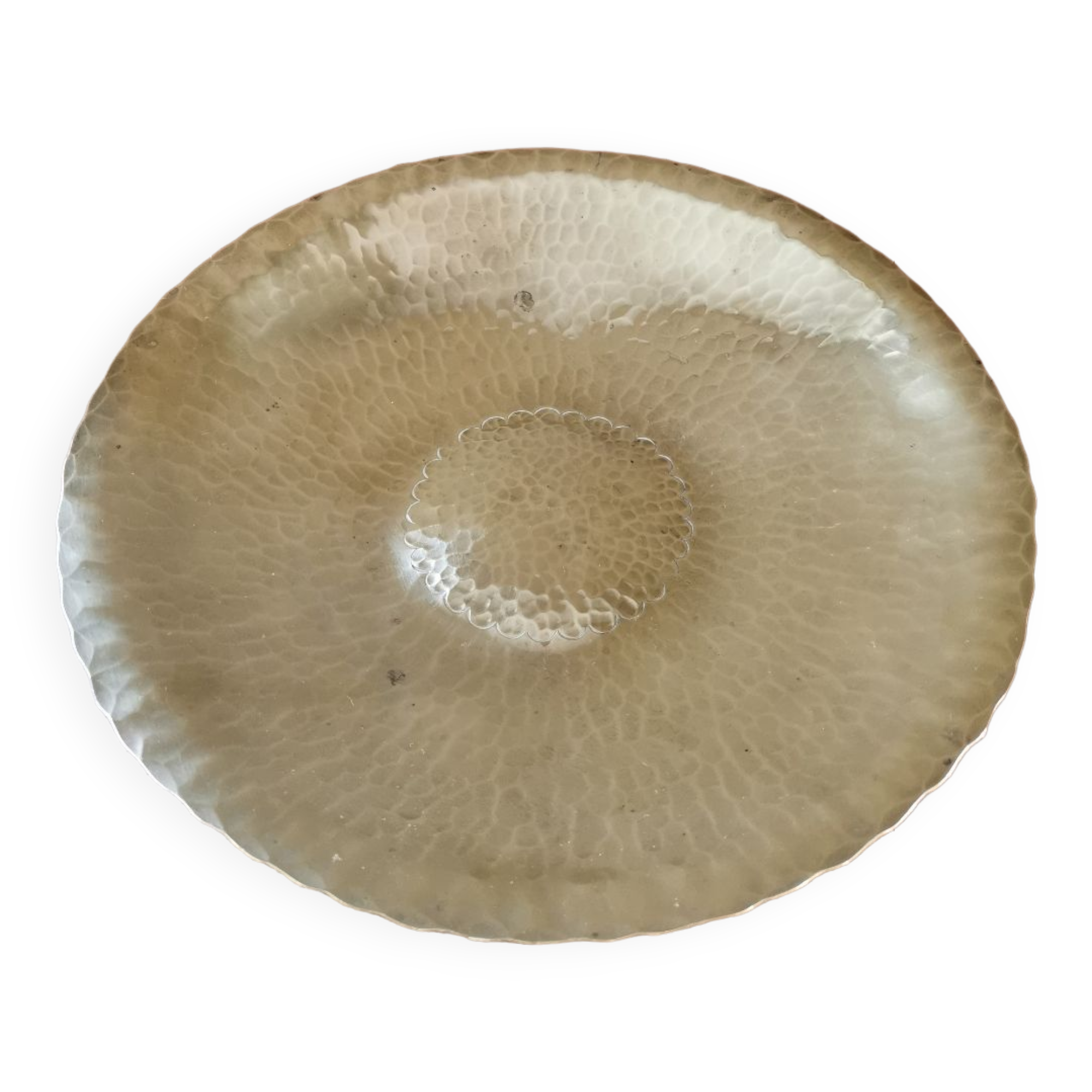 Art Deco cut in hammered solid brass