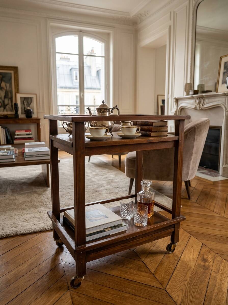Desserte roulant vintage