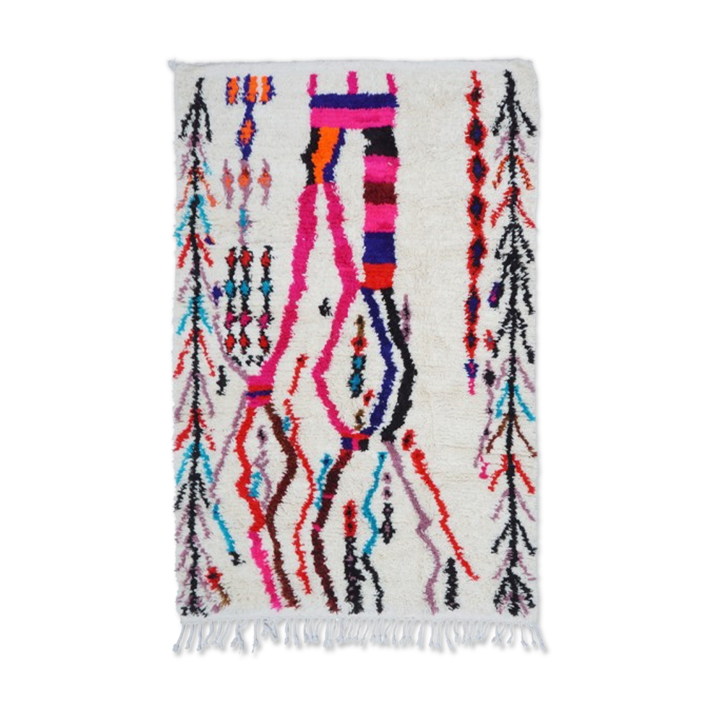 Colorful Berber carpet 186x124cm