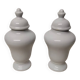 Pair of Covered Vases in Limoges Porcelain, France