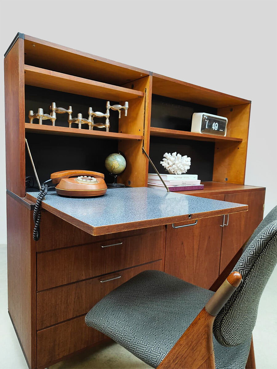 Vintage Dutch design cabinet secretary Cees Braakman Pastoe 1960 'Made to measure'