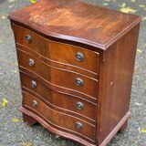 English chest of drawers in dark wood with 4 drawers, 70cm