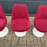 6 original vintage Knoll Tulip chairs by Eero Saarinen
