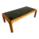 Ancienne table basse en bois et pierre fossil design Heinz Lilienthal 1980