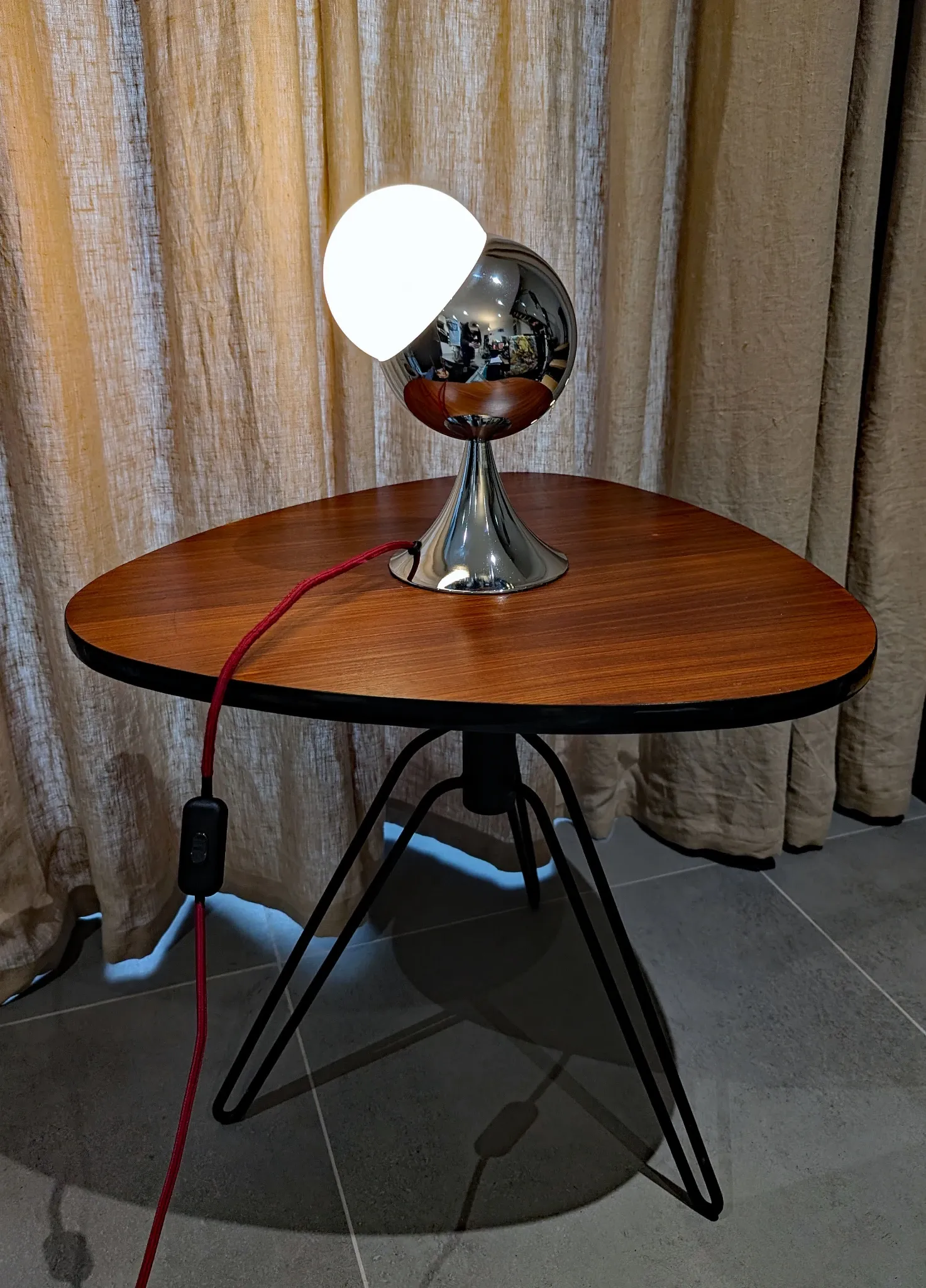 Lampe 60's "Satellite" Chromée – Pièce Unique