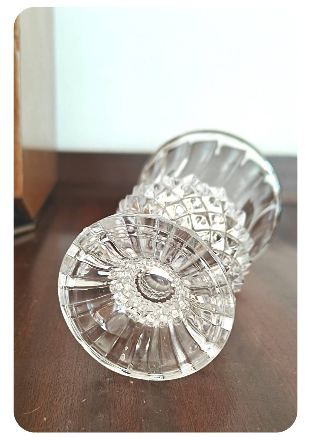 Cristal d'Arques Diamond Point Patterned Tulip Vase