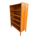 Vintage oak bookcase with compass base