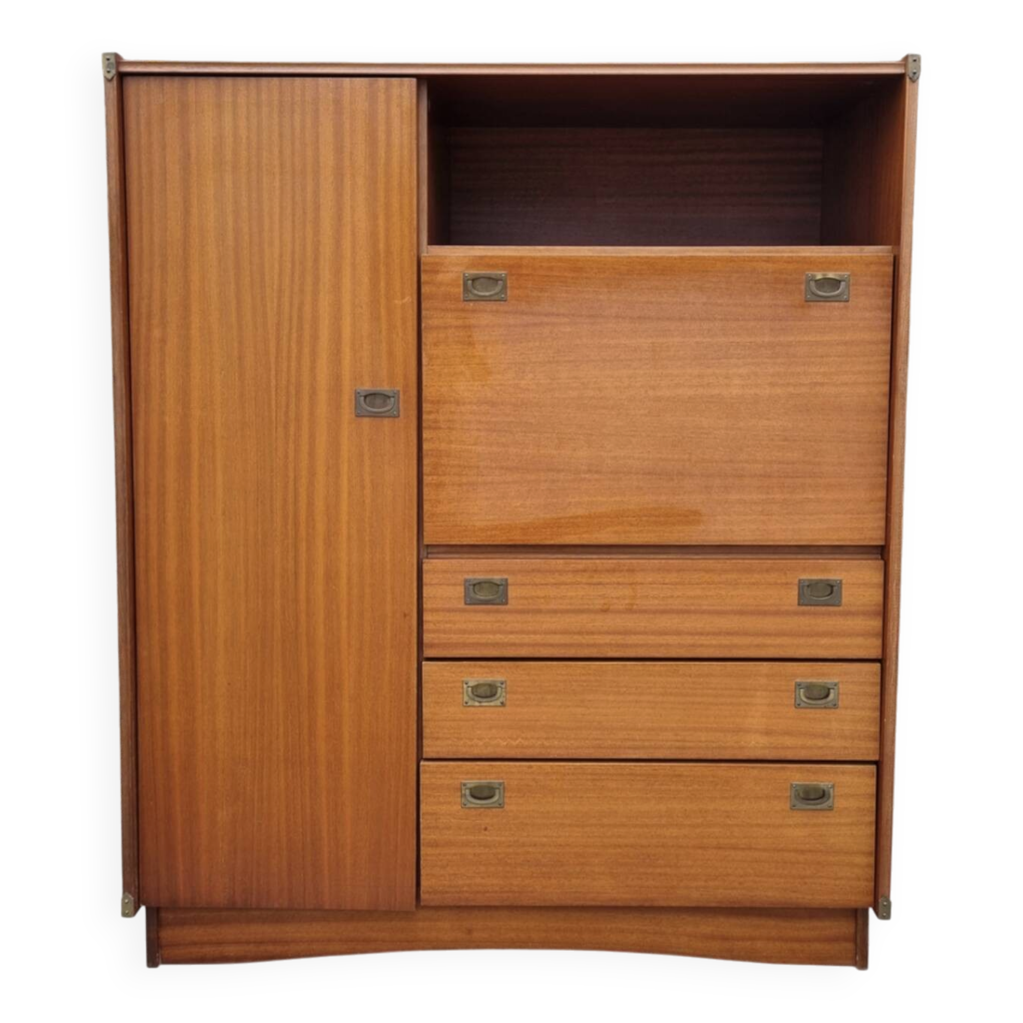 Secretary wardrobe Maison Gautier teak – multifunctional vintage furniture from the 60s