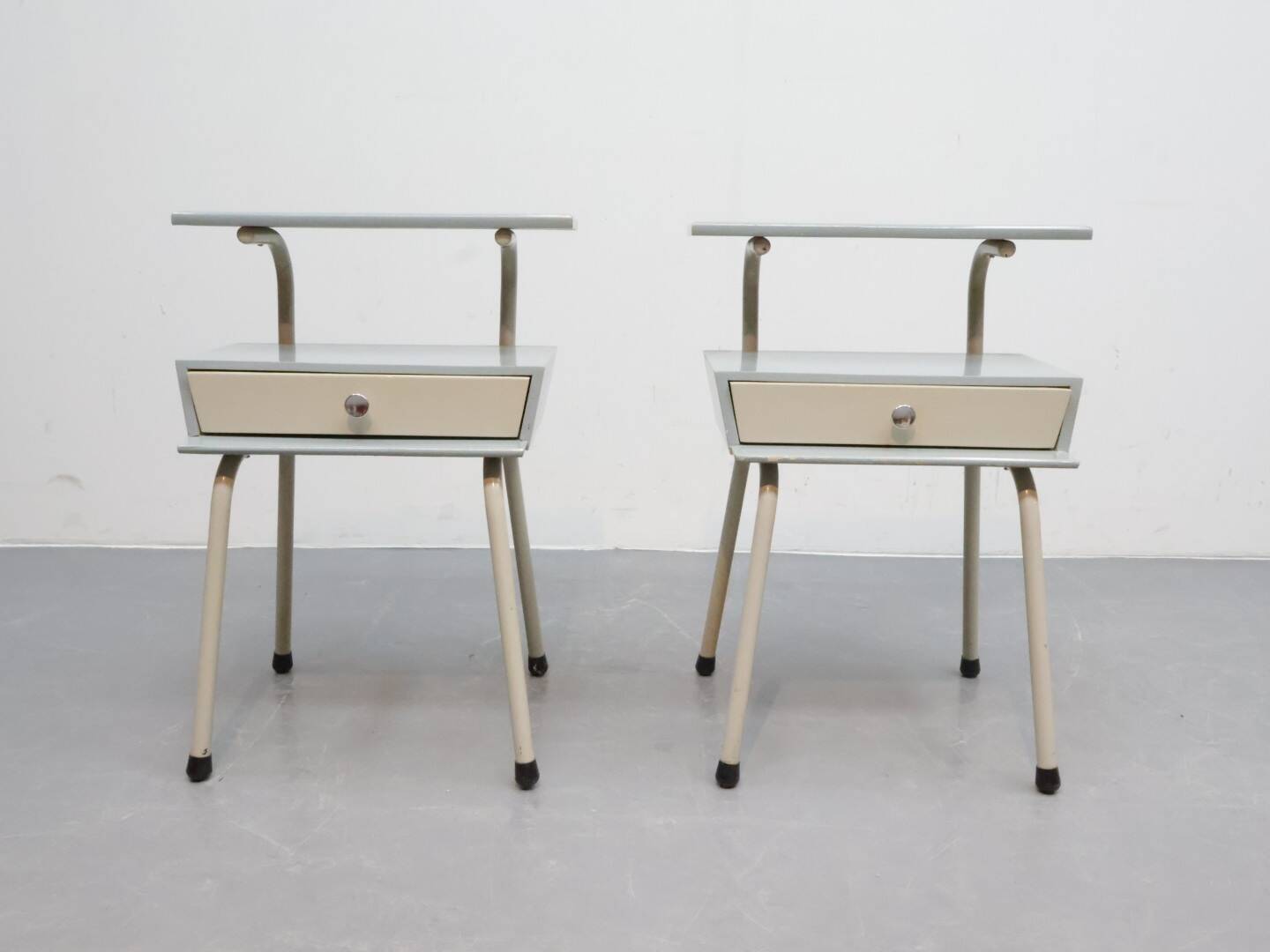 Set vintage nachtkastjes Wim Rietveld voor Auping