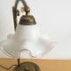 1960s brass and glass table lamp vintage