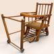 Chaise haute pour enfant en bois courbé