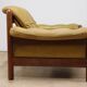 Scandinavian leather and beech armchair, 1960