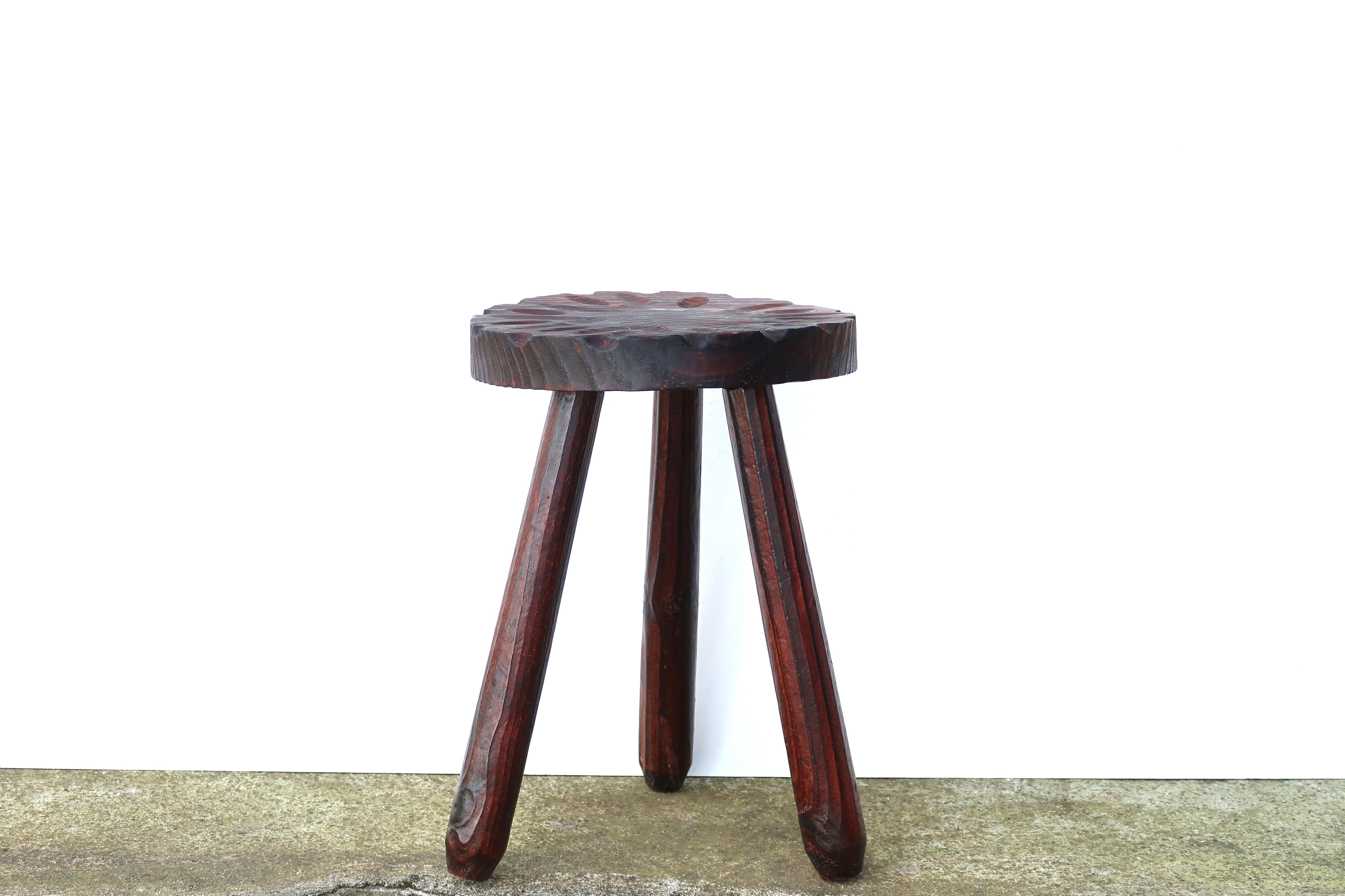 Wooden tripod stool, 1950s