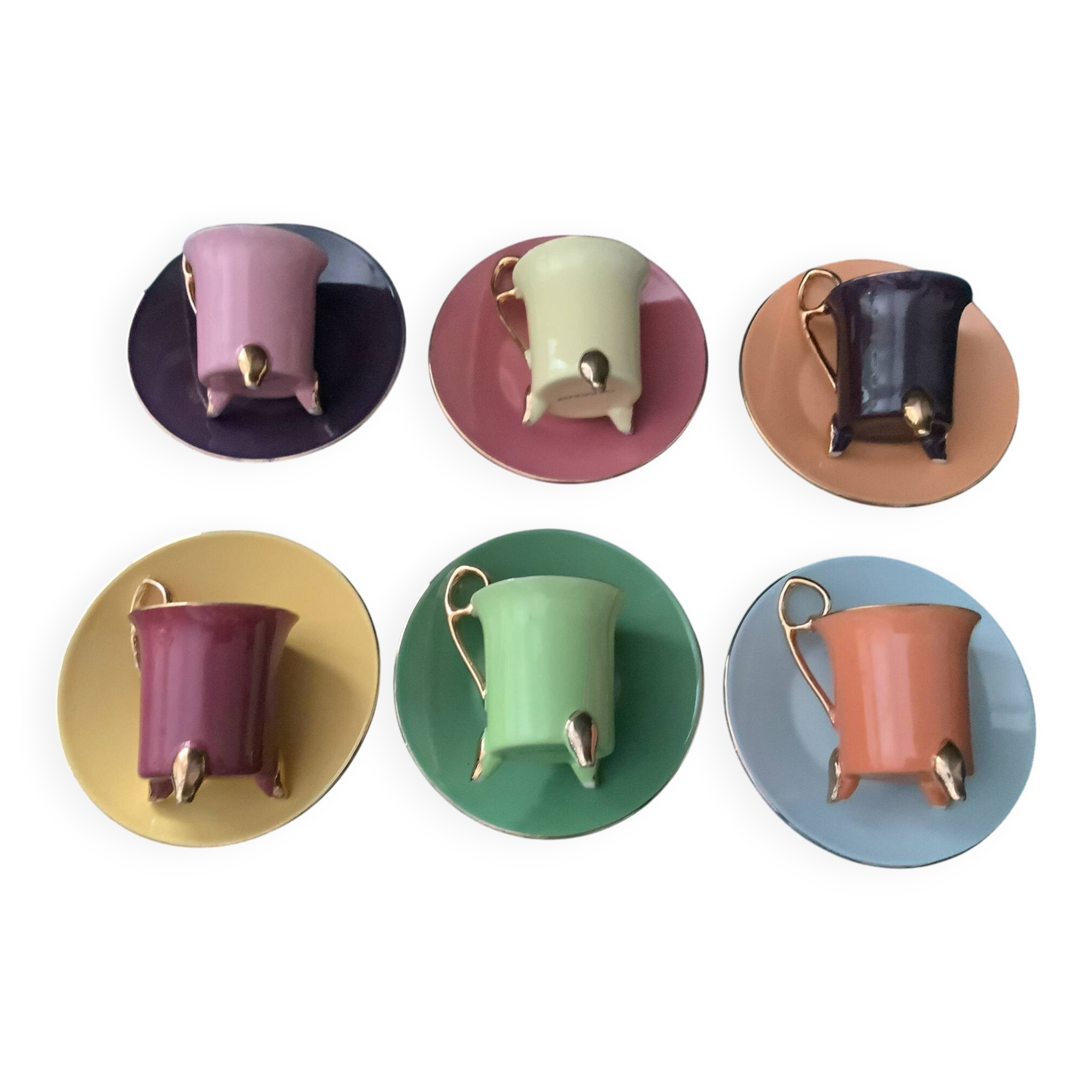 6Tasses + 6 Soucoupes Geneviève Lethu