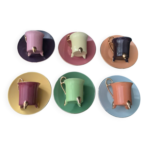 6Tasses + 6 Soucoupes Geneviève Lethu