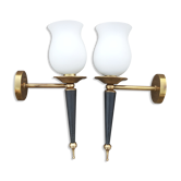 Pair of neo classic wall lamps 50s