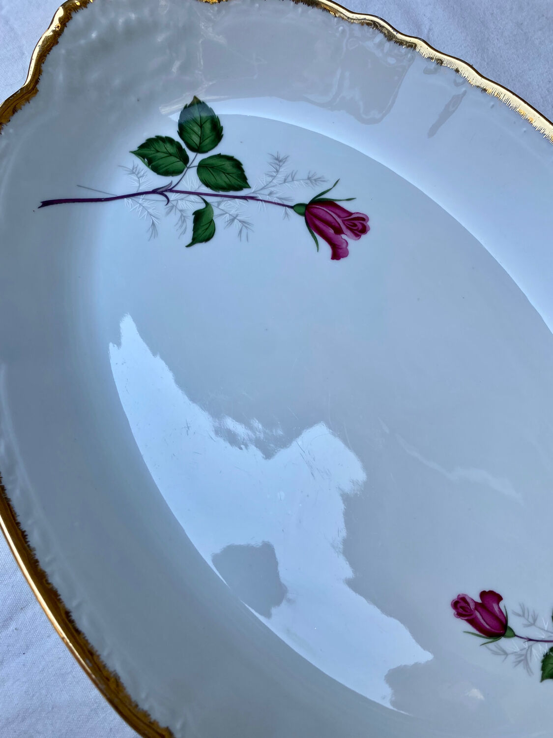 Service de table Berry roses en porcelaine