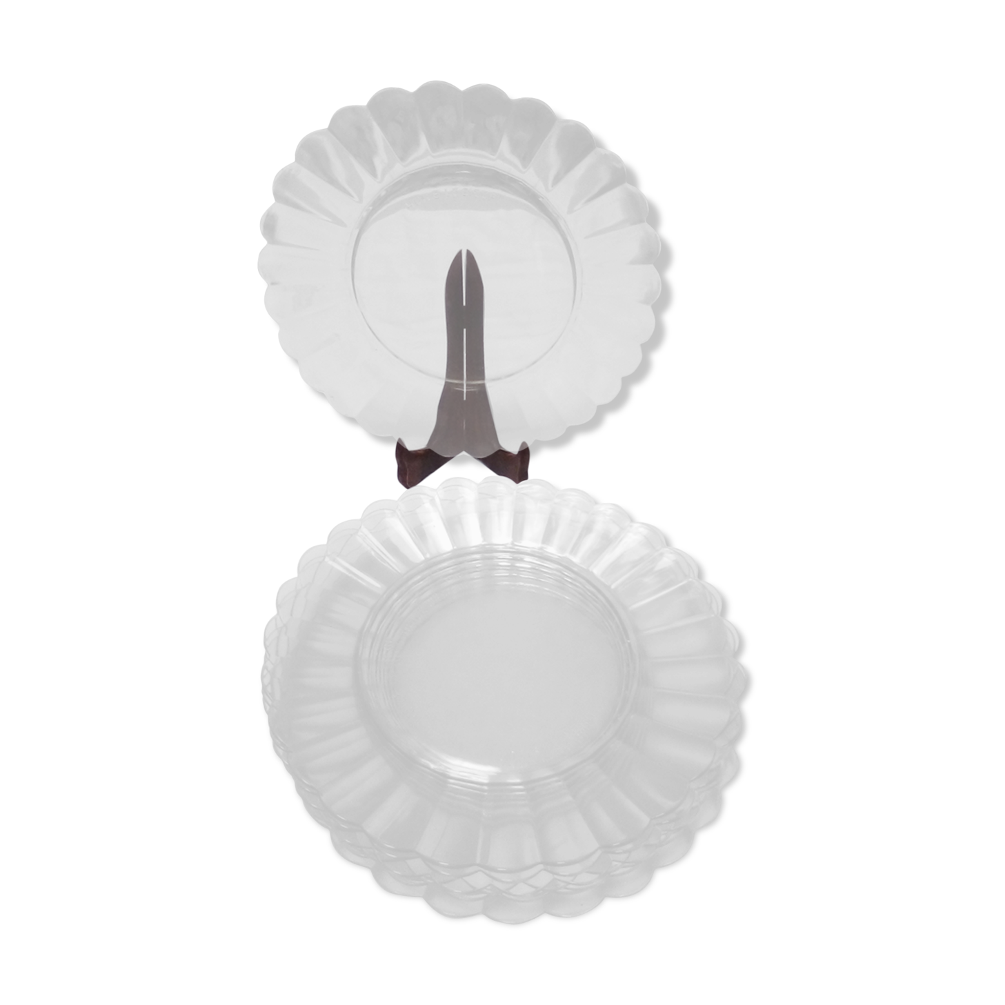 8 flat plates daisy Duralex Lesieur