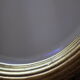 Oval mirror bevelled wood gold 80 x 55 cm