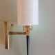 Brass and opaline wall lamp white / vintage 60s-70s