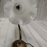 Tulip and laton wall lamp