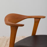 Fauteuil danois en teck massif Erik Kirkegaard années 1950