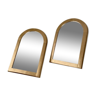 Set of two small gilded mirrors