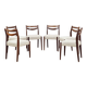 Set of 6 Scandinavian solid wood chairs – 1960s Nordic design