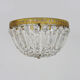 Old ceiling lamp crown, half basket glass grapevines, style Louis XVI