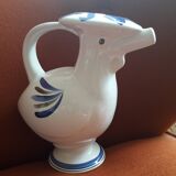 Zoomorphic vase in the shape of a bird made of Biot ceramic.