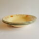 Set of 3 vintage old soup plates
