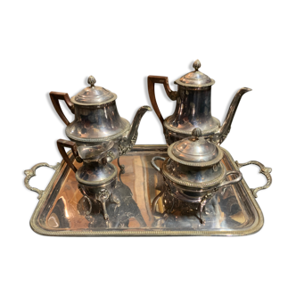 Silver metal tea service