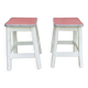 Paire de tabourets bois années 50